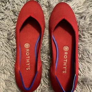 Rothy’s scooter red flats size 9.5 VGUC
